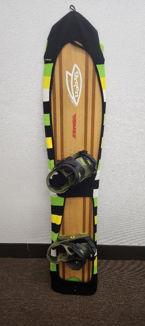 SIMS スノーボード NOWバイン付 木目調　155㎝