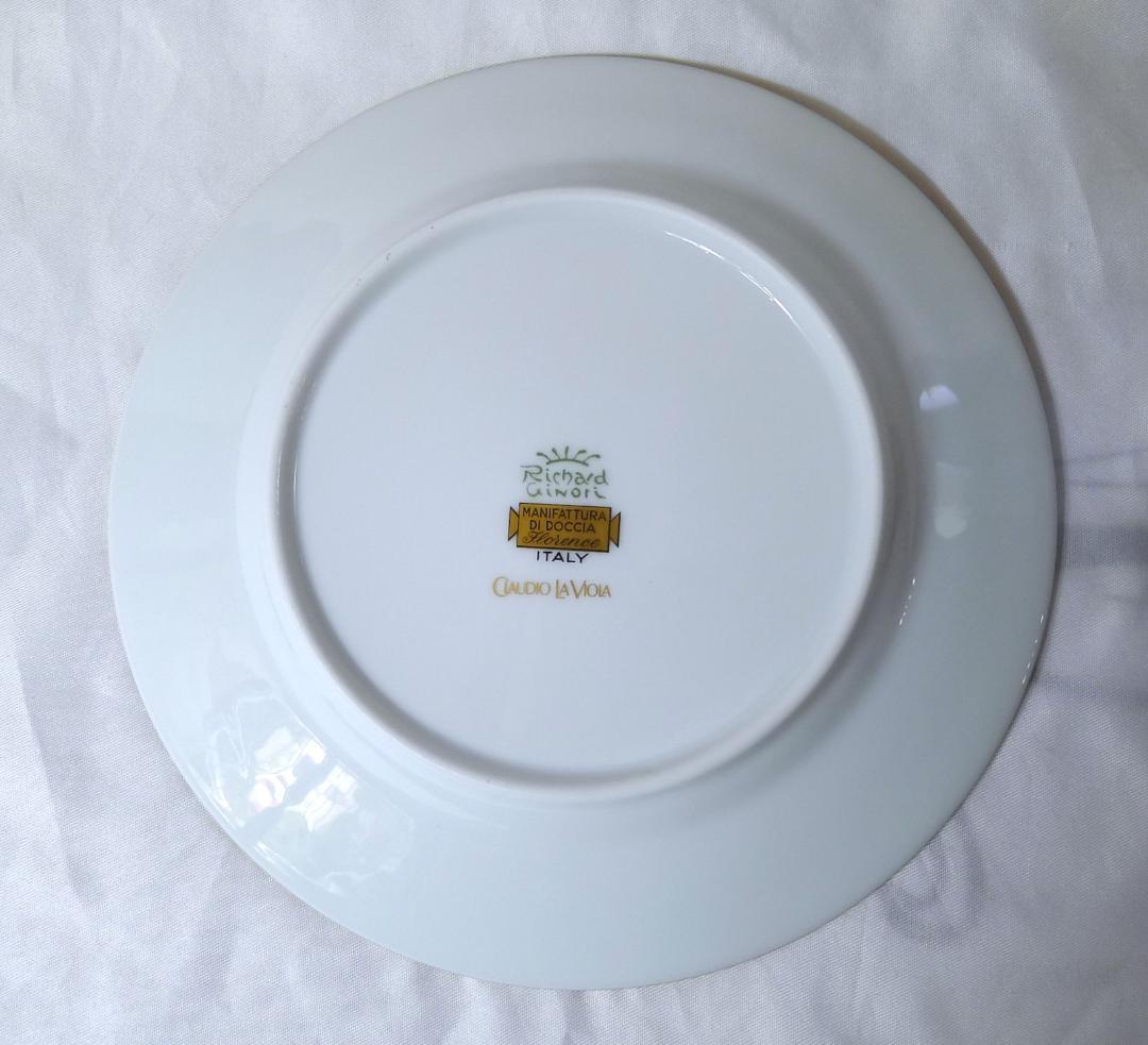 ☆【リチャードジノリ】アマデウスブルーGlaudio プレート19.5㎝単品美品