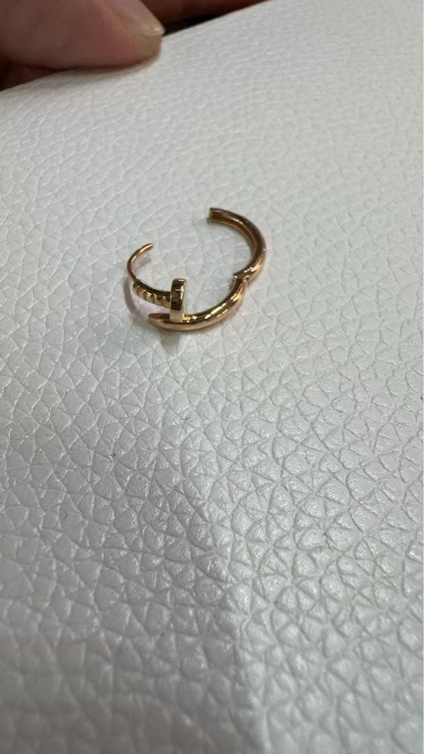 mamy 片耳 K18YG 12mm釘モチーフ　フープピアス(ダイヤなし)