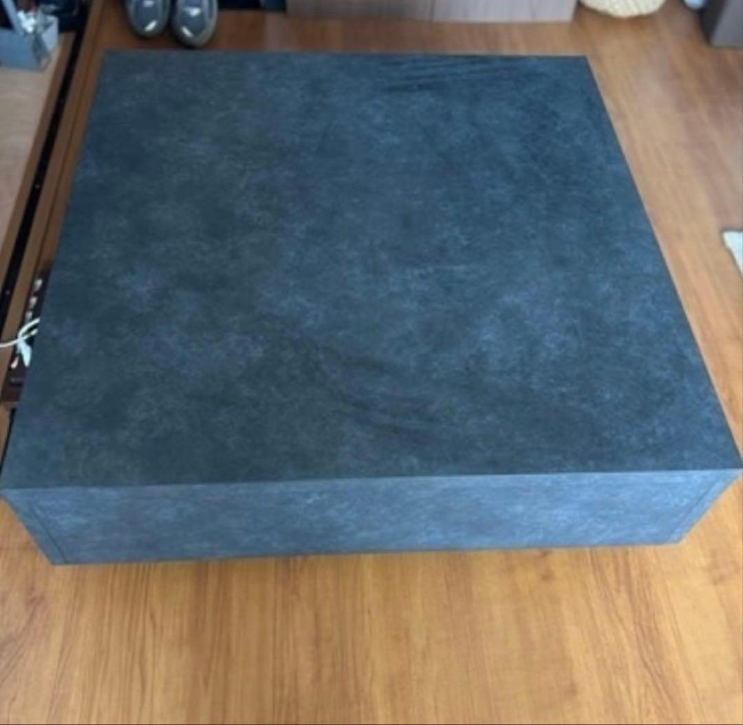 【美品】ロウヤ　ローテブル　モルタルブラック 90×90