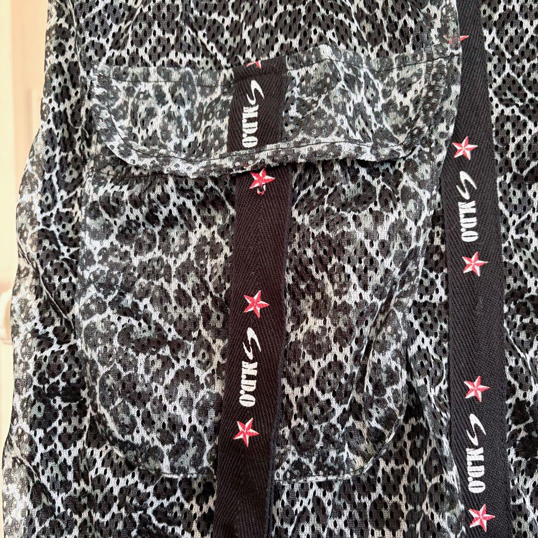 希少！【新品】《M.D.O》フィットネス★パンツ　ヒョウ柄メッシュ素材・男女兼用