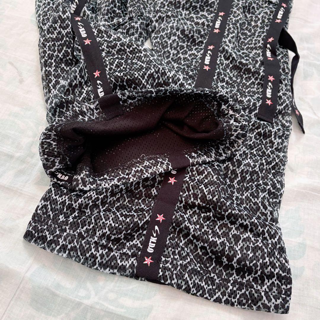 希少！【新品】《M.D.O》フィットネス★パンツ　ヒョウ柄メッシュ素材・男女兼用