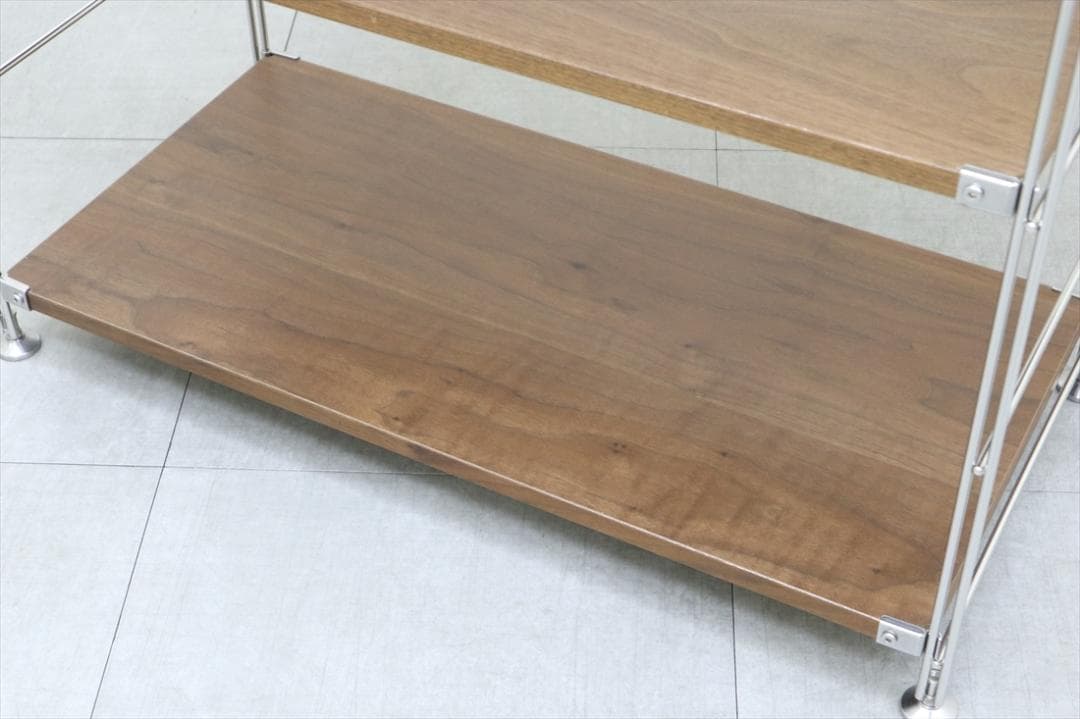 MUJI ステンレスユニットシェルフ ウォールナット 大 5段 ワードローブ