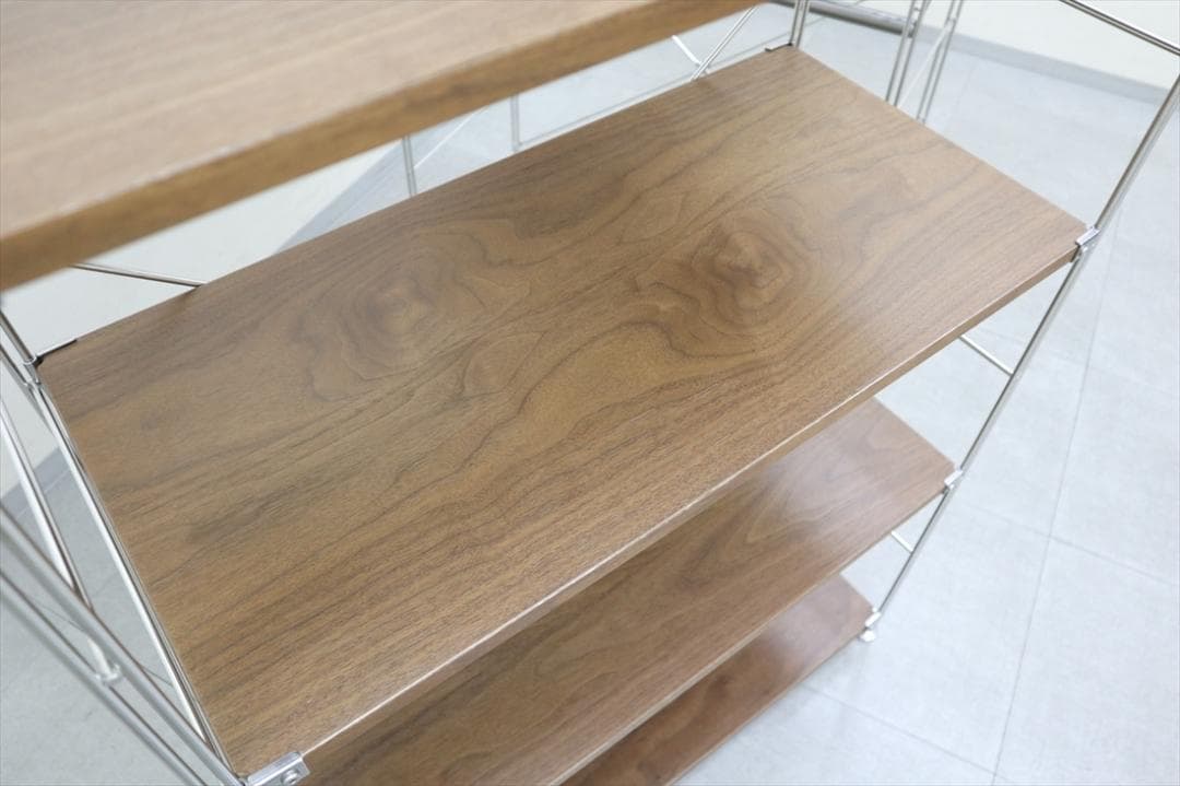 MUJI ステンレスユニットシェルフ ウォールナット 大 5段 ワードローブ