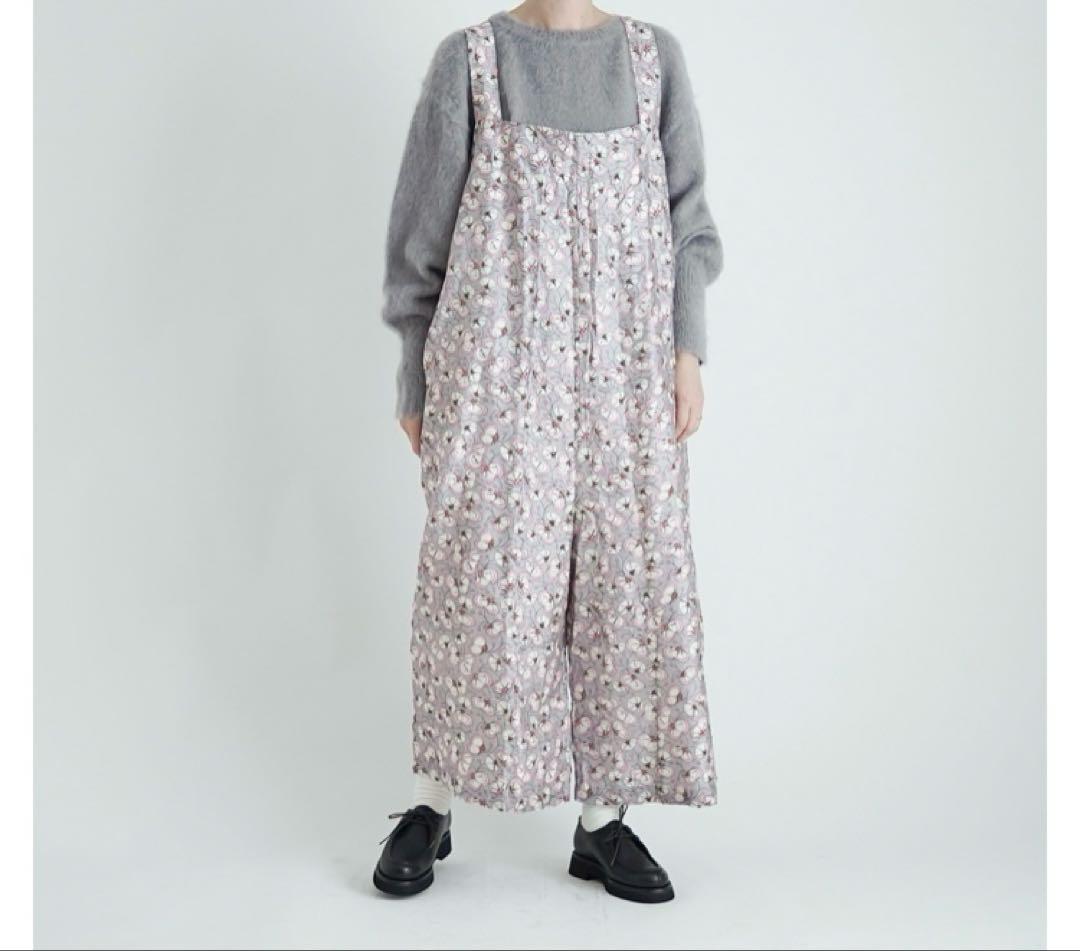 8/1迄◻️BUNON【ブノン】エンブロイダリーオーバーオール　ブルー