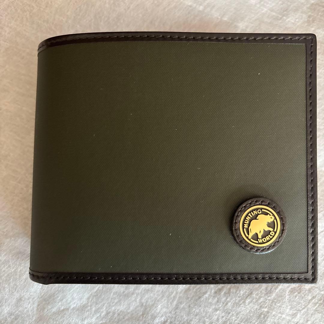 HUNTING WORLD 二つ折り財布 オリーブグリーン
