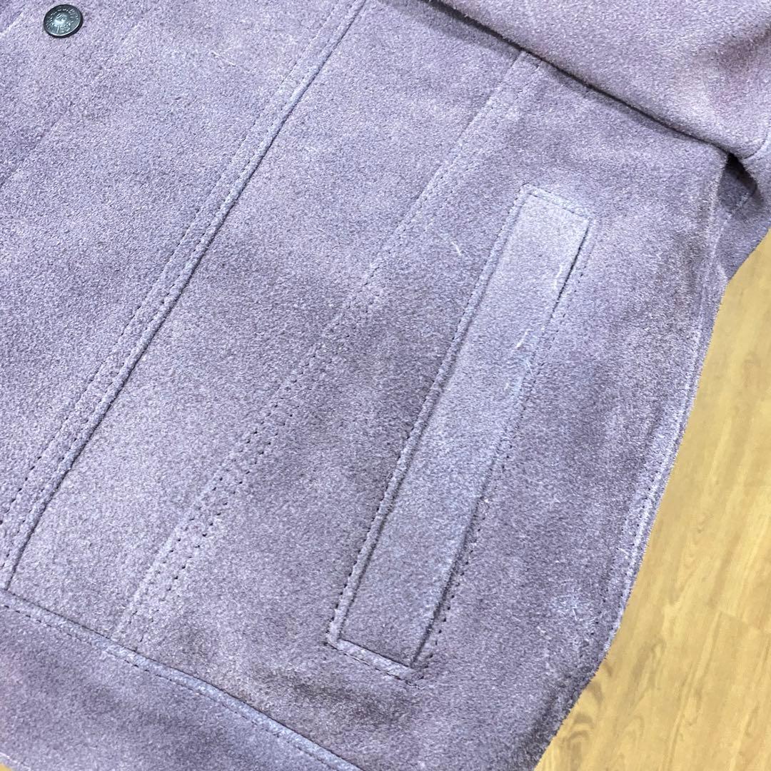 ジャケット・アウター WACKO MARIA SUEDE LEATHER TRUCKER JACKET