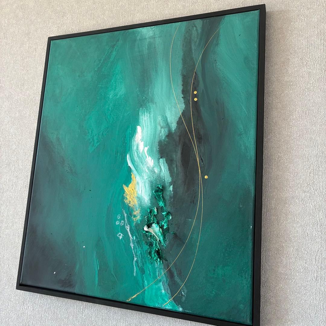 現代アート　54.5×47㎝　フレーム　北欧　モダン　アートパネル　インテリア