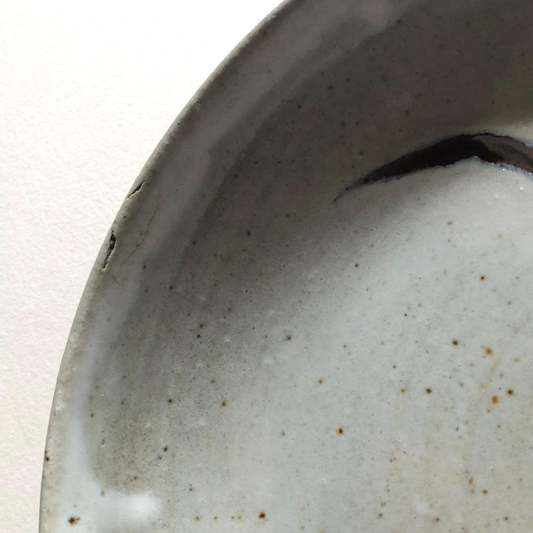 未使用 肥前 黒牟田焼 430年 丸田宣政 大皿 陶皿 平皿 アザミ 遺作