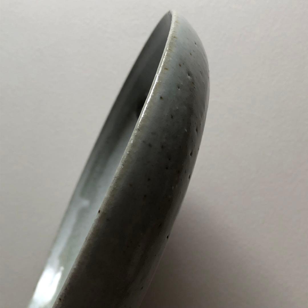 未使用 肥前 黒牟田焼 430年 丸田宣政 大皿 陶皿 平皿 アザミ 遺作