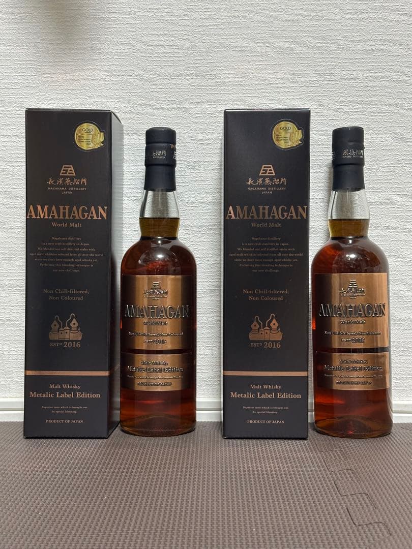 数量限定品 長濱蒸留所 アマハガン ワールドモルト メタリックラベル ウイスキー