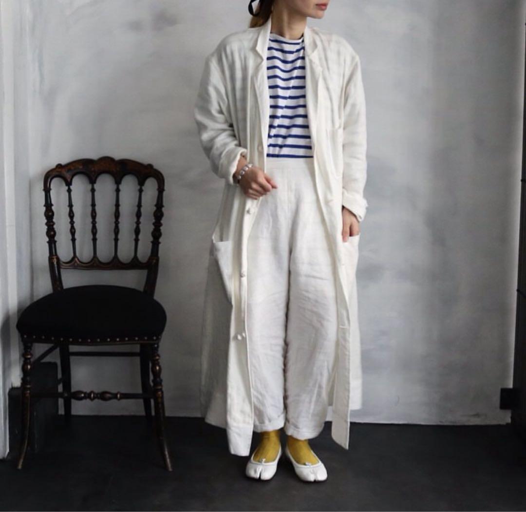 試着のみ　mavuno リネン　アトリエコート