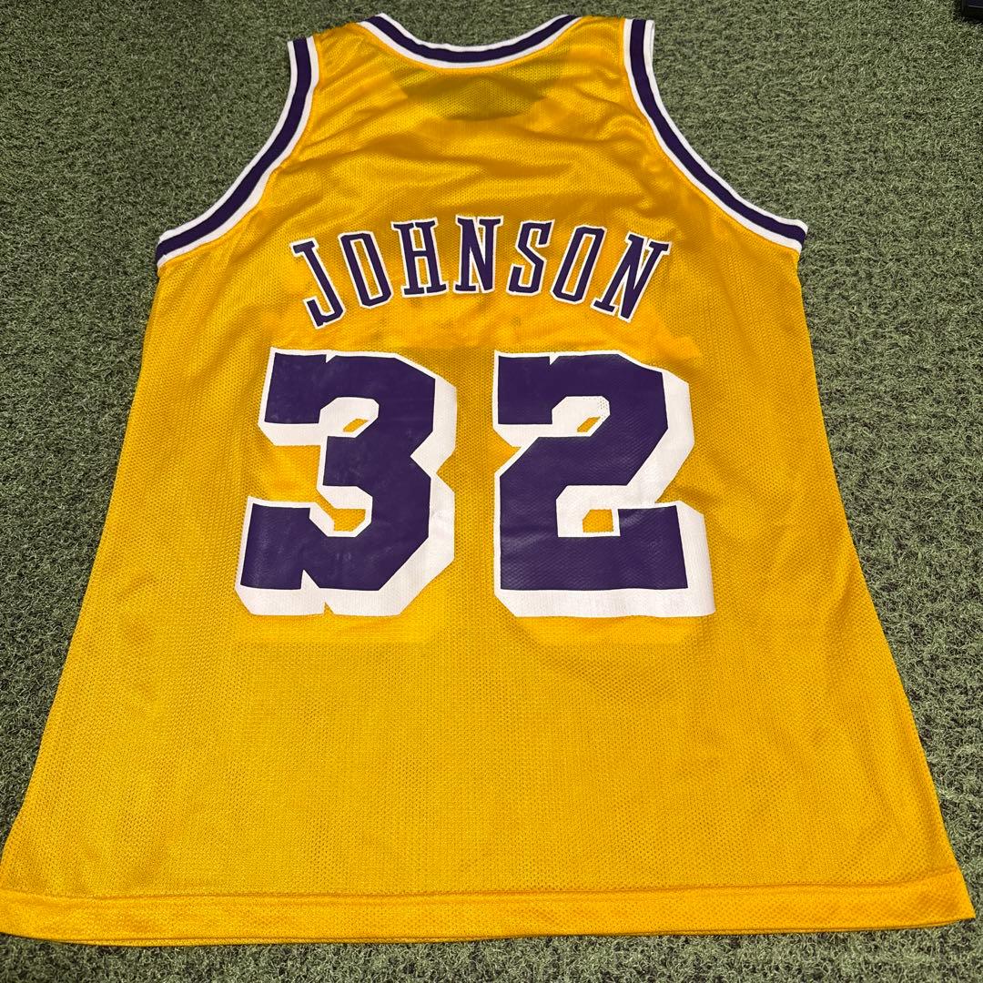 80's LA・レイカーズ マジック・ジョンソン レプリカユニフォーム イエロー