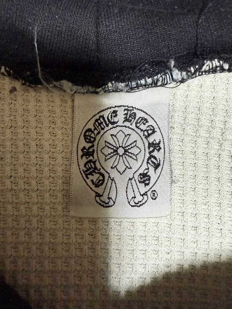 OLD Chrome Hearts Black 裏サーマル　パーカー　XL