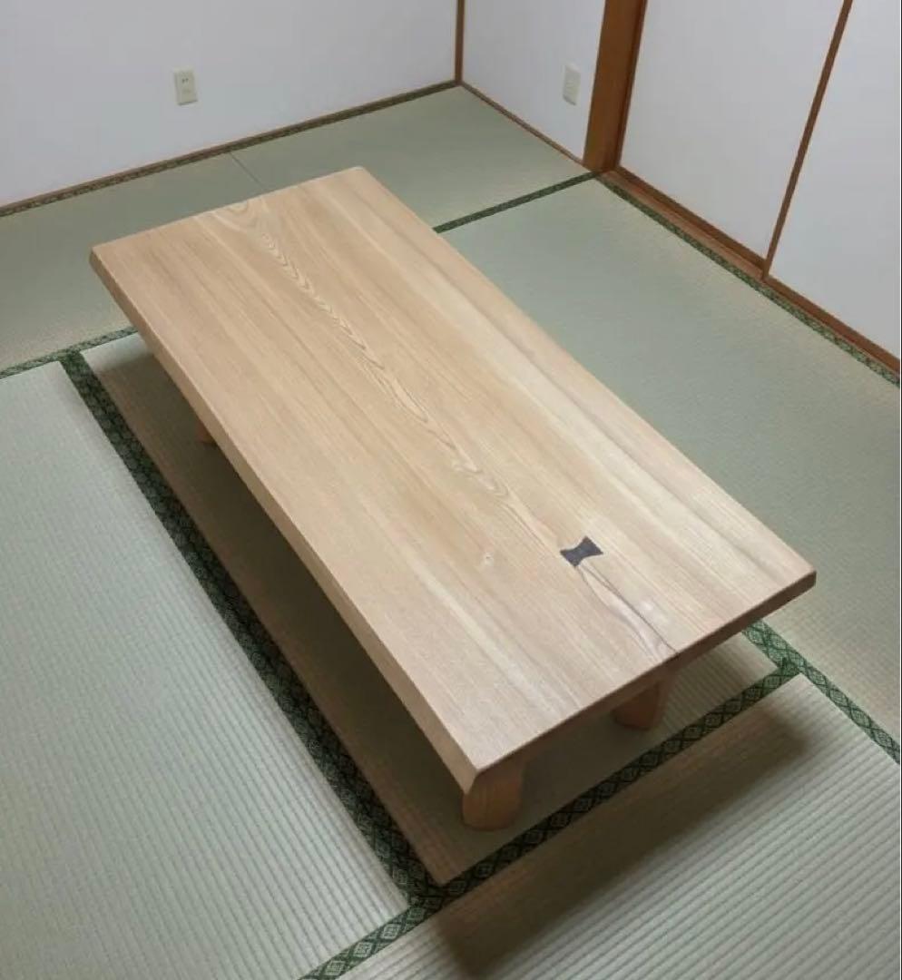 欅無垢材 一枚板座卓