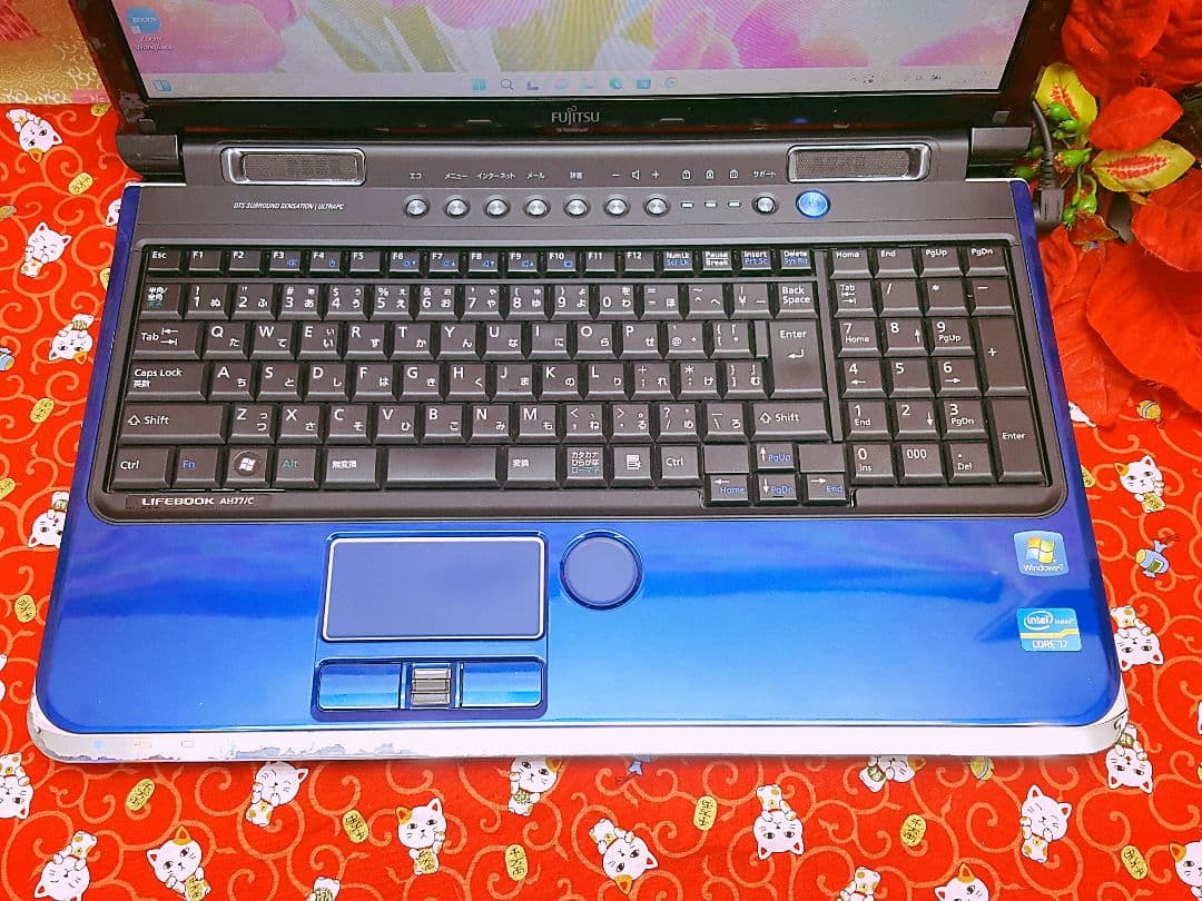 極上品！ブルー色！2世代Core-i7 ！富士通カメラ！新Win11！動画編集
