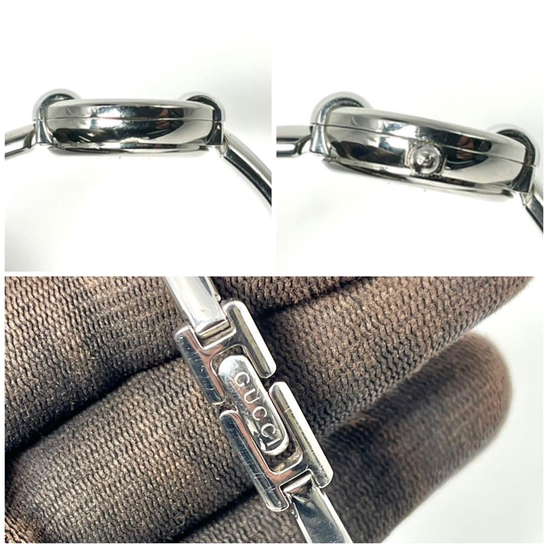 【美品/稼働品】グッチ 1400L GG柄文字盤 バングルウォッチ クォーツ