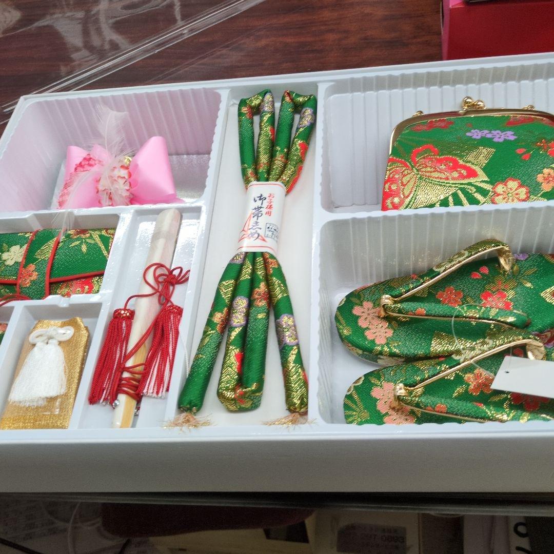 七五三はこせこセット16.5センチ未使用タグ付き緑