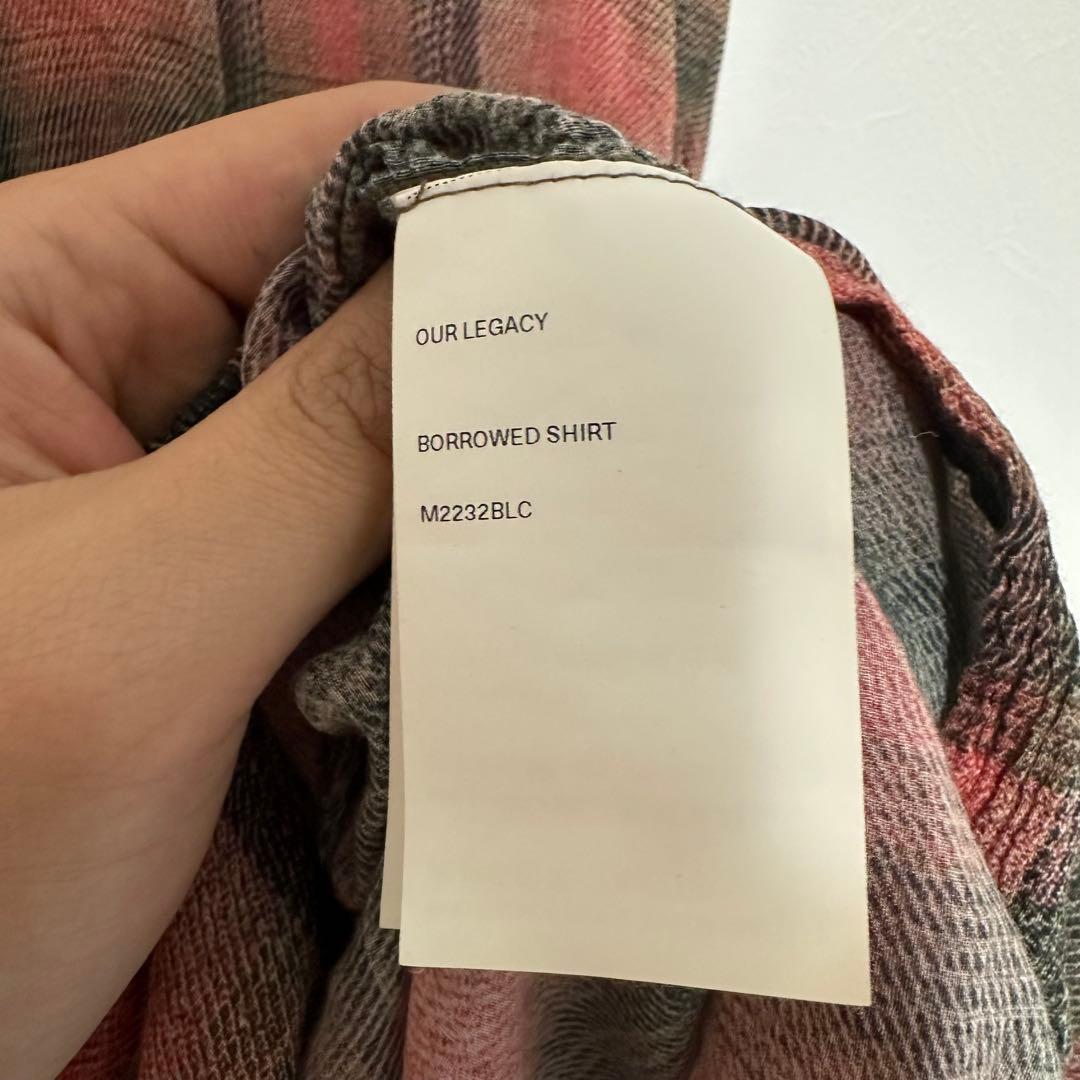 OUR LEGACY BORROWED SHIRTS 赤黒チェックネルシャツ