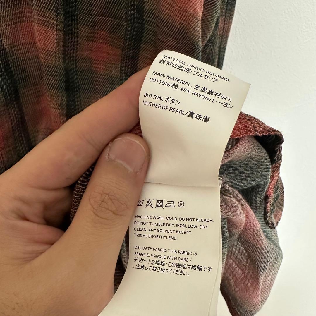 OUR LEGACY BORROWED SHIRTS 赤黒チェックネルシャツ