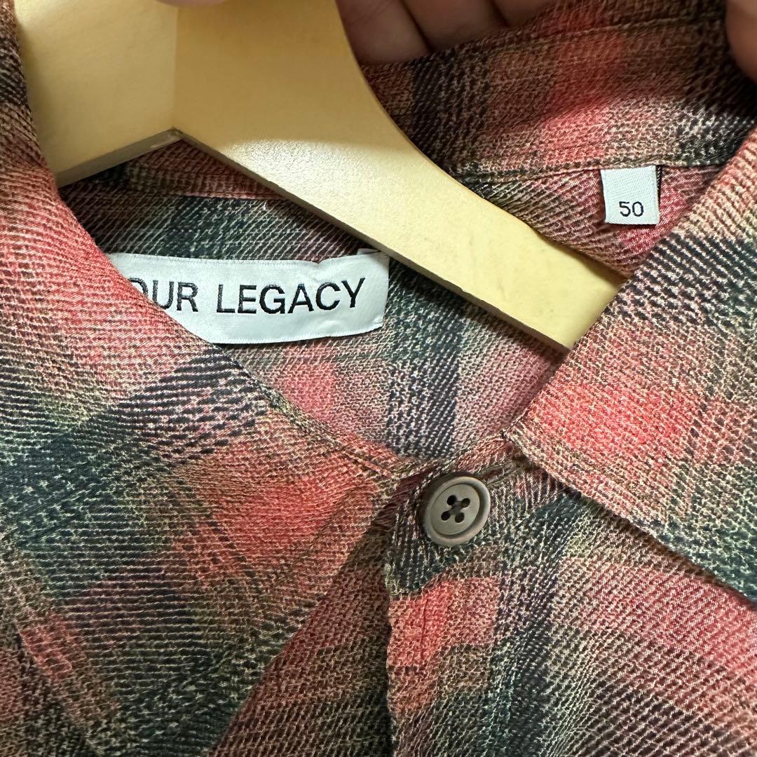 OUR LEGACY BORROWED SHIRTS 赤黒チェックネルシャツ