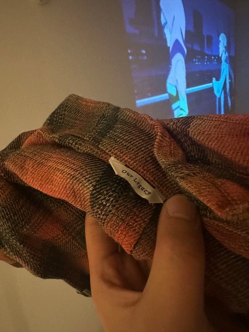 OUR LEGACY BORROWED SHIRTS 赤黒チェックネルシャツ