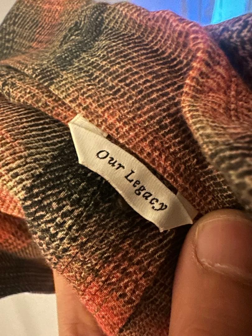 OUR LEGACY BORROWED SHIRTS 赤黒チェックネルシャツ