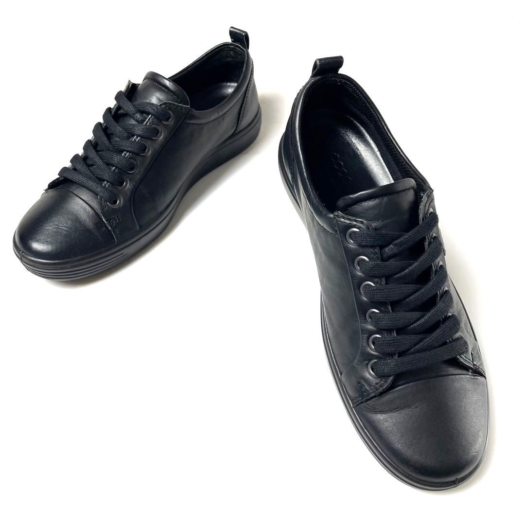 ecco GORE-TEX搭載 23.5cm SOFT7 レザースニーカー 美品