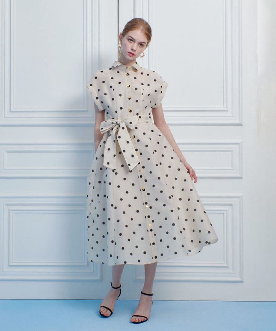 アルアバイル　ルルウィルビー オーガンドットウエストリボンワンピース