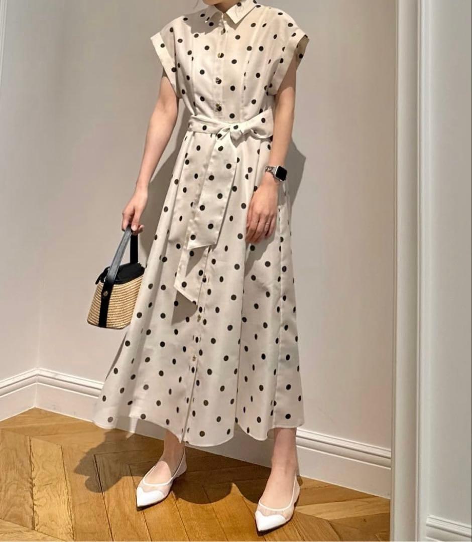 アルアバイル　ルルウィルビー オーガンドットウエストリボンワンピース