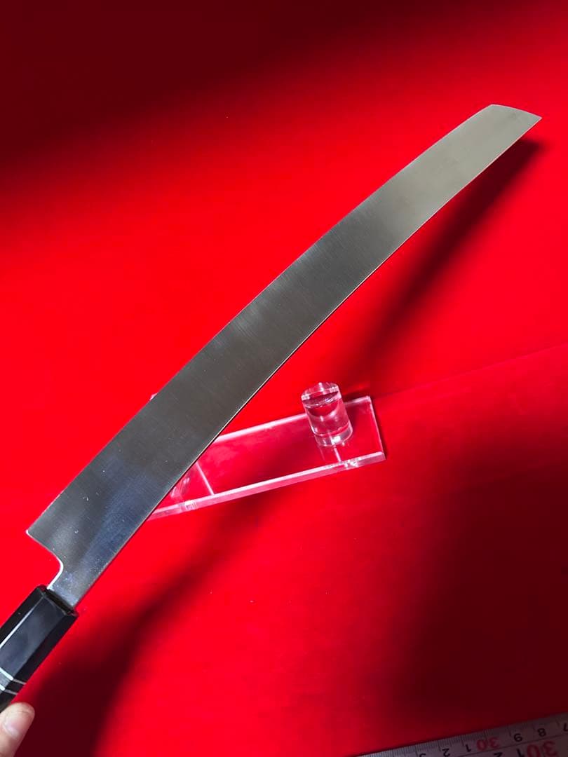 01548 包丁　先丸型　尺三　鏡面仕上げ　箱付　未使用品