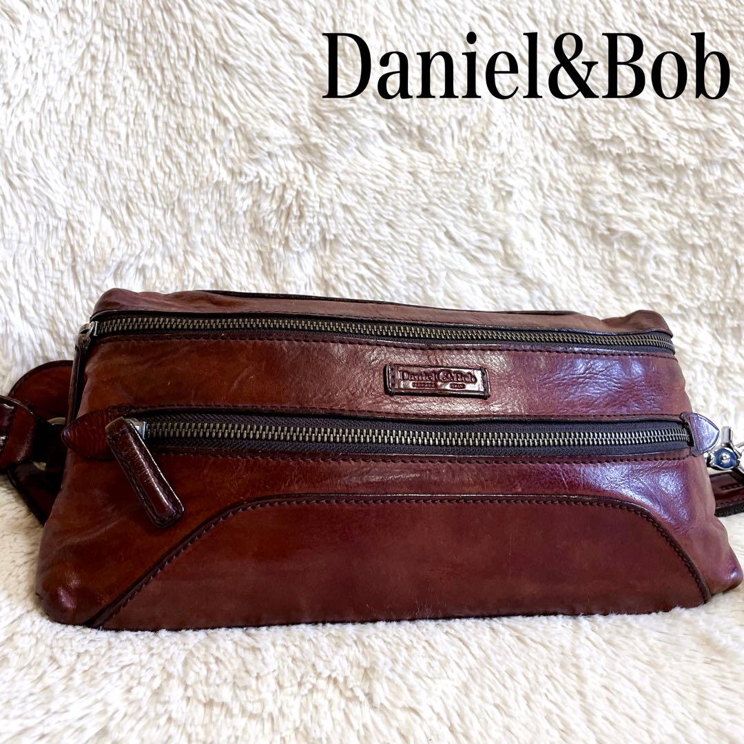ダニエル&ボブ オールレザー ロゴ ウエストバッグ ボディバッグ 本革 メンズ