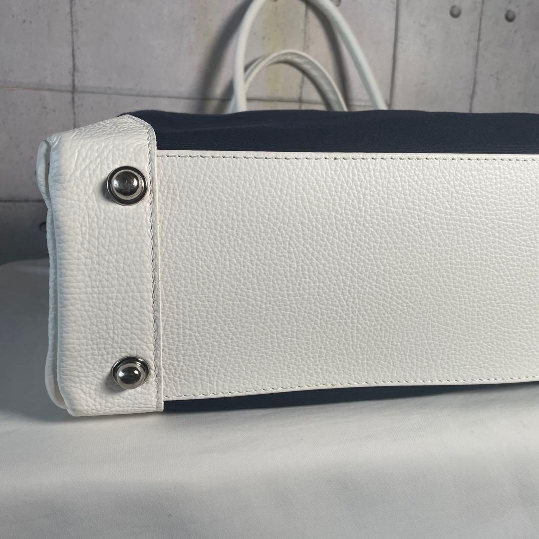 オロビアンコ　トートバッグ　レザー　キャンバス