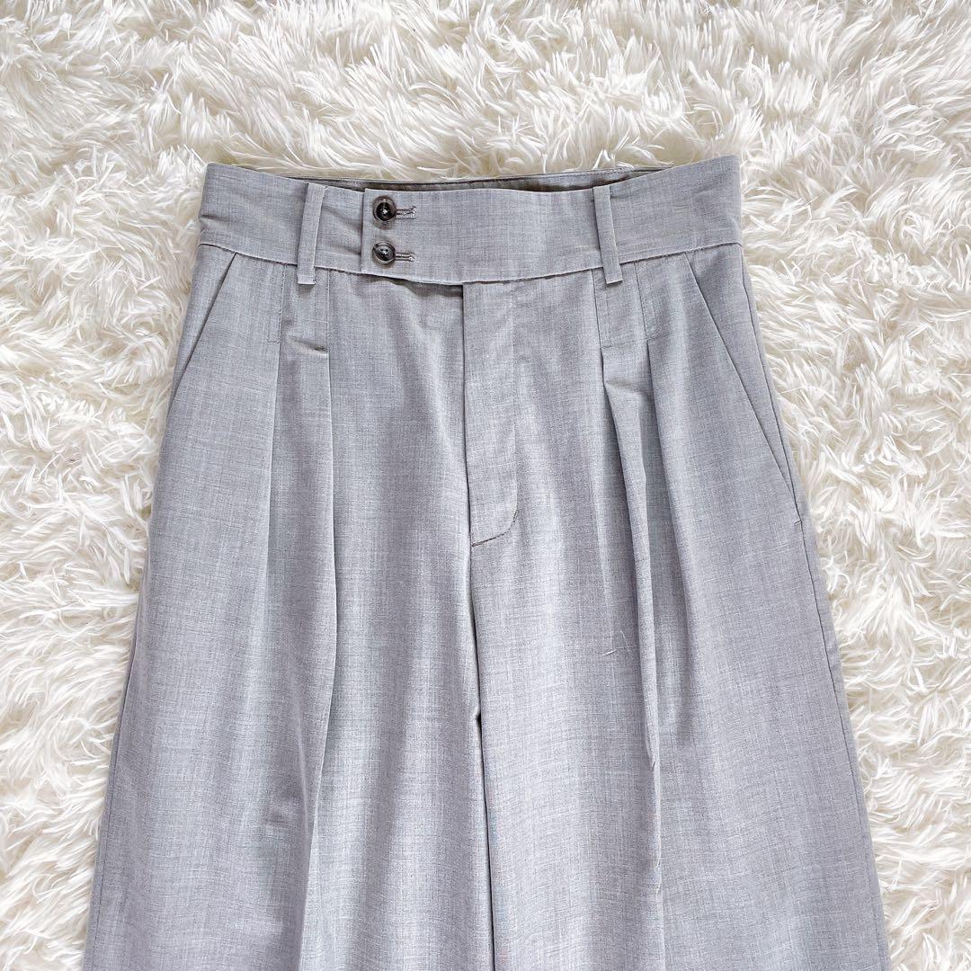 美品✨【ナノユニバース】金ボタンダブルジャケットパンツ セットアップ グレーM