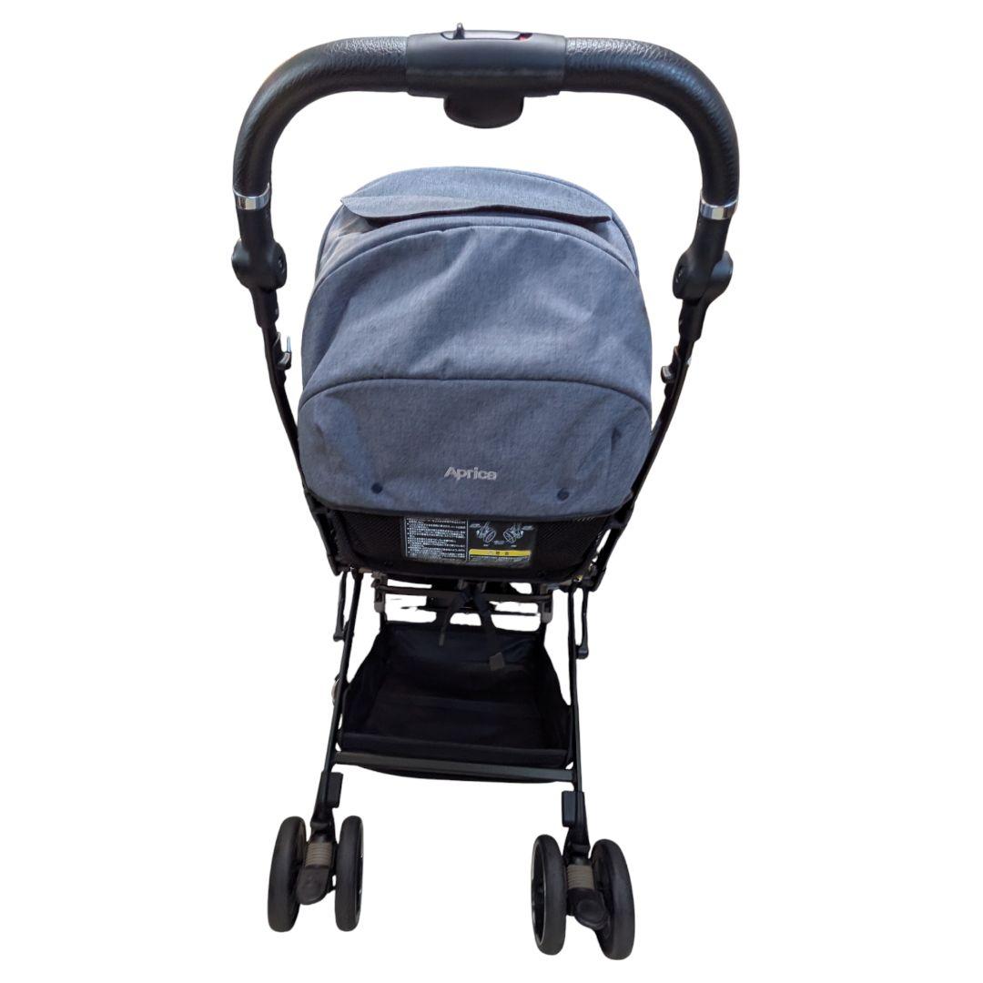 極美品 アップリカ 最上級ベビーカー オプティア クッション グレイス ネイビー