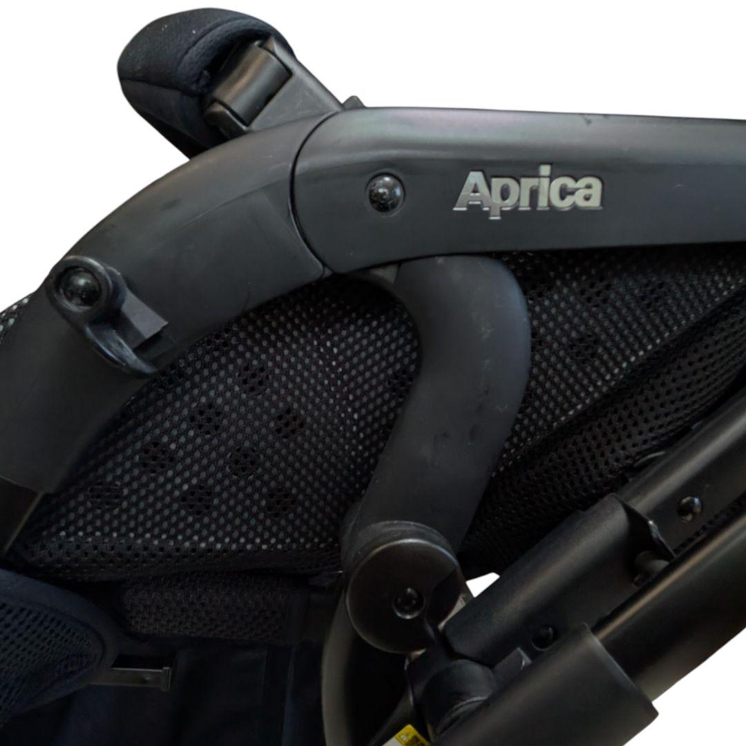 極美品 アップリカ 最上級ベビーカー オプティア クッション グレイス ネイビー