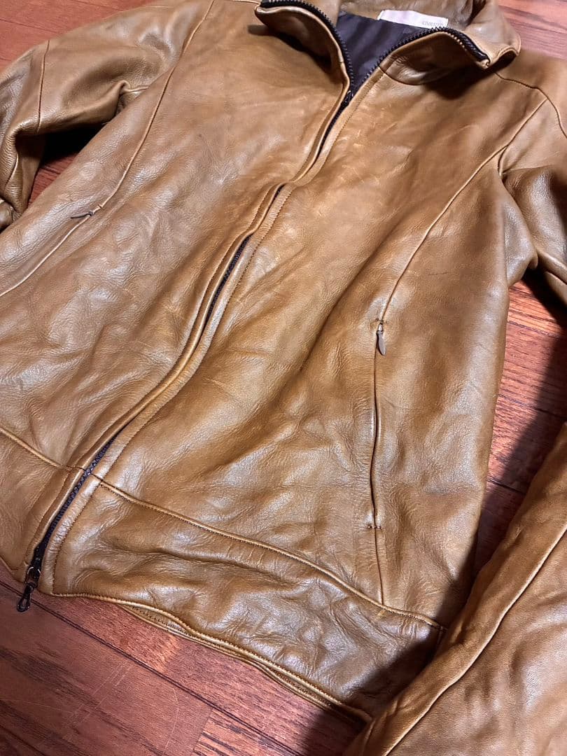 CIVILIZED レザージャケット カーキ リアルレザー 本革 1 S 超美品