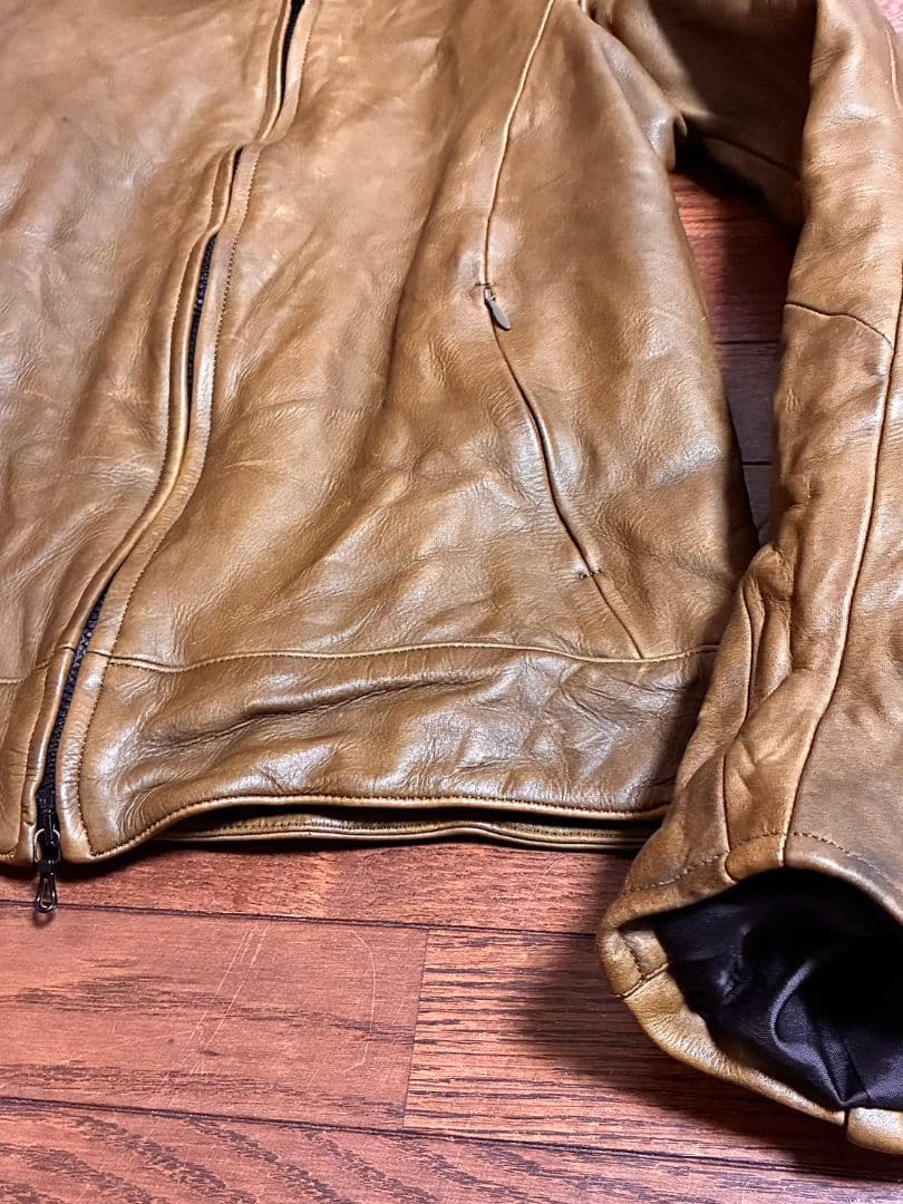 CIVILIZED レザージャケット カーキ リアルレザー 本革 1 S 超美品