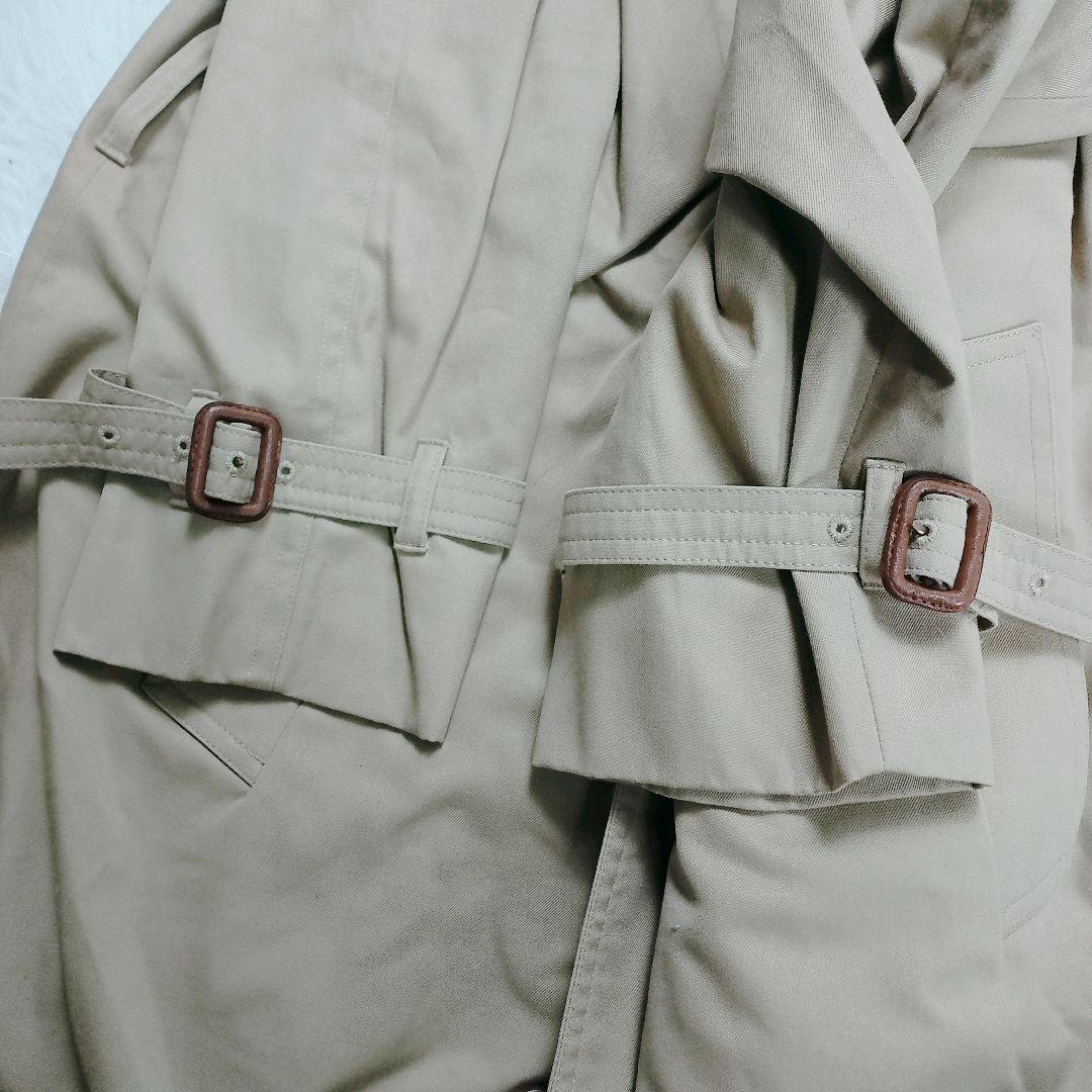 【美品】【着脱可能ライナー】アクアスキュータム ロングトレンチコート　ベルト付き
