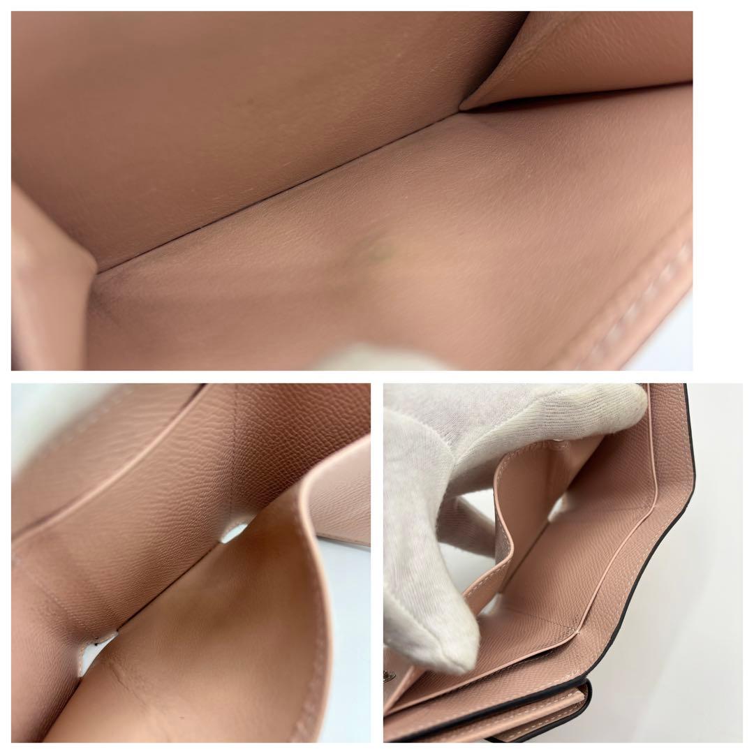 美品✨️ボナベンチュラ ノブレッサ スモール ウォレット 三つ折り財布 ピンク