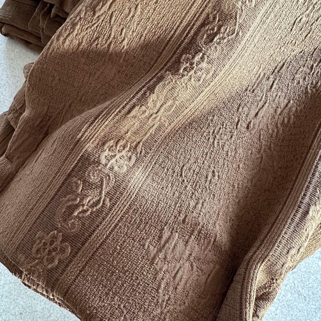 ドレープ　カーテン　幅200cm×丈200cm2枚　ブラウン