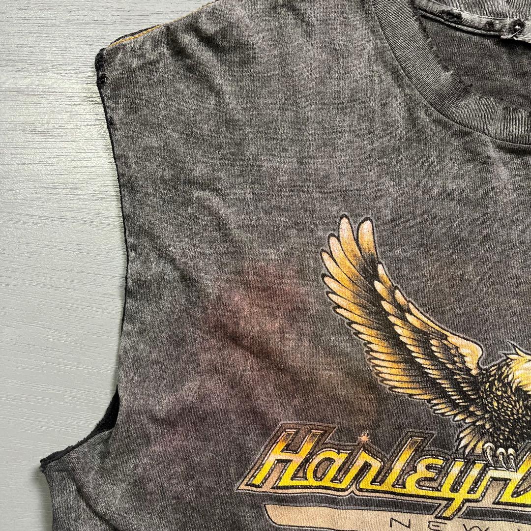 Harley-Davidson タンクトップ　ノースリーブ　フェード　襤褸　ボロ