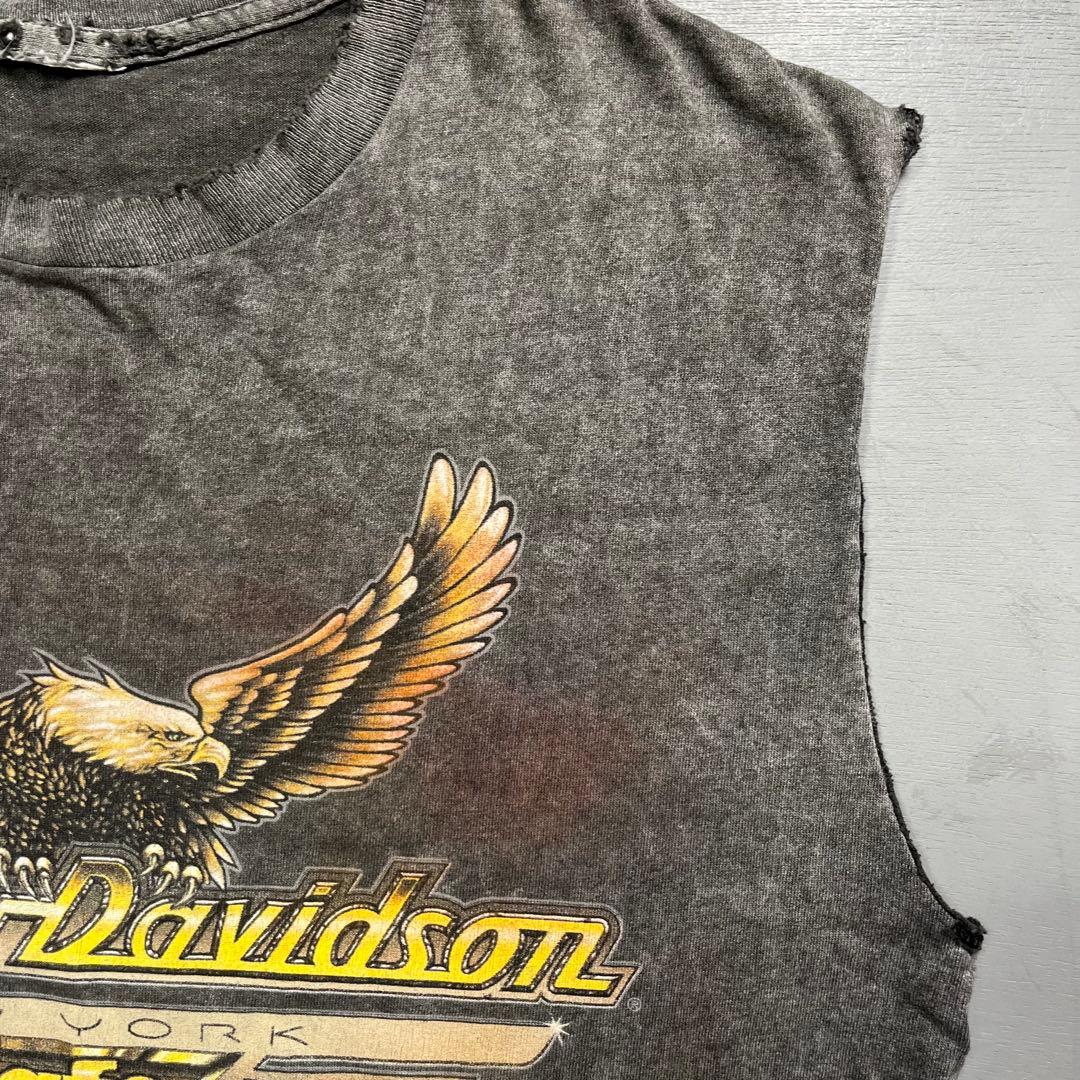 Harley-Davidson タンクトップ　ノースリーブ　フェード　襤褸　ボロ