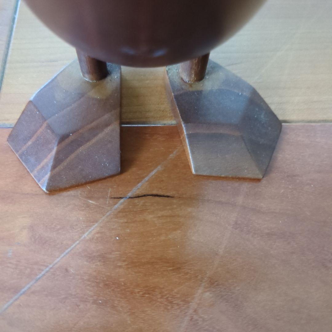 ミッドセンチュリーモダン購入　鳥モチーフ　ウッド　置き物　ブラウン