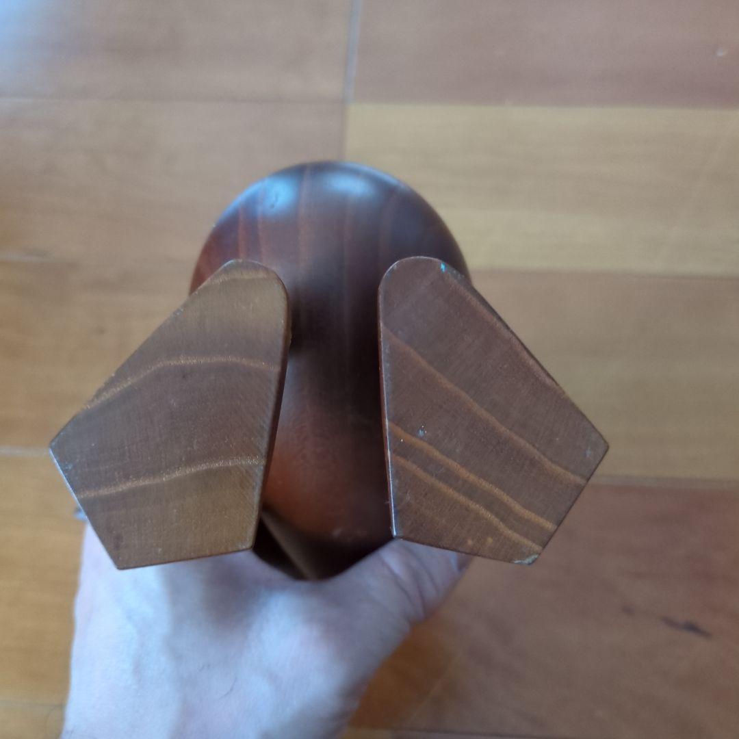 ミッドセンチュリーモダン購入　鳥モチーフ　ウッド　置き物　ブラウン