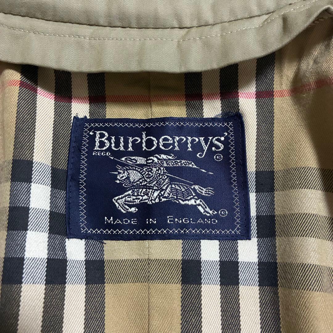 着丈114cm 英国製　玉虫色　バーバリー　トレンチコート　ライナー　ベルト