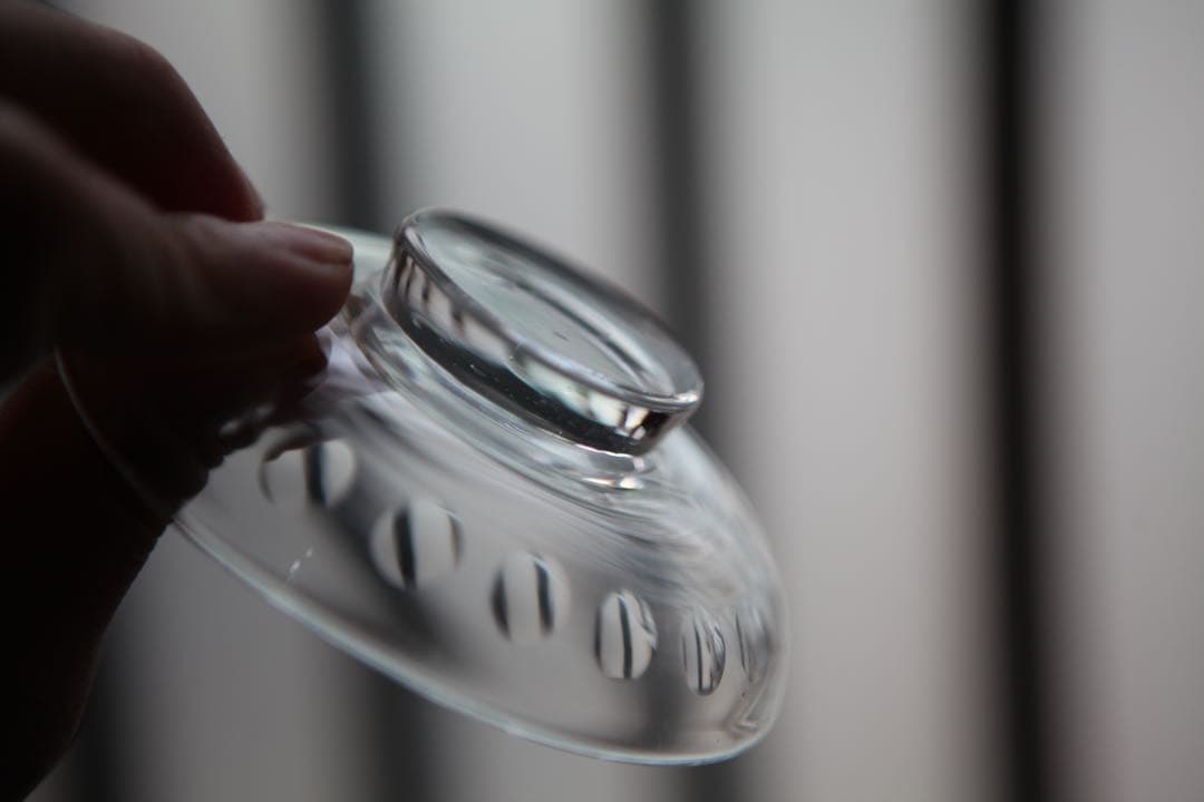 古道具　戦前　大正　昭和初期　蓋付ガラス碗　レア　B