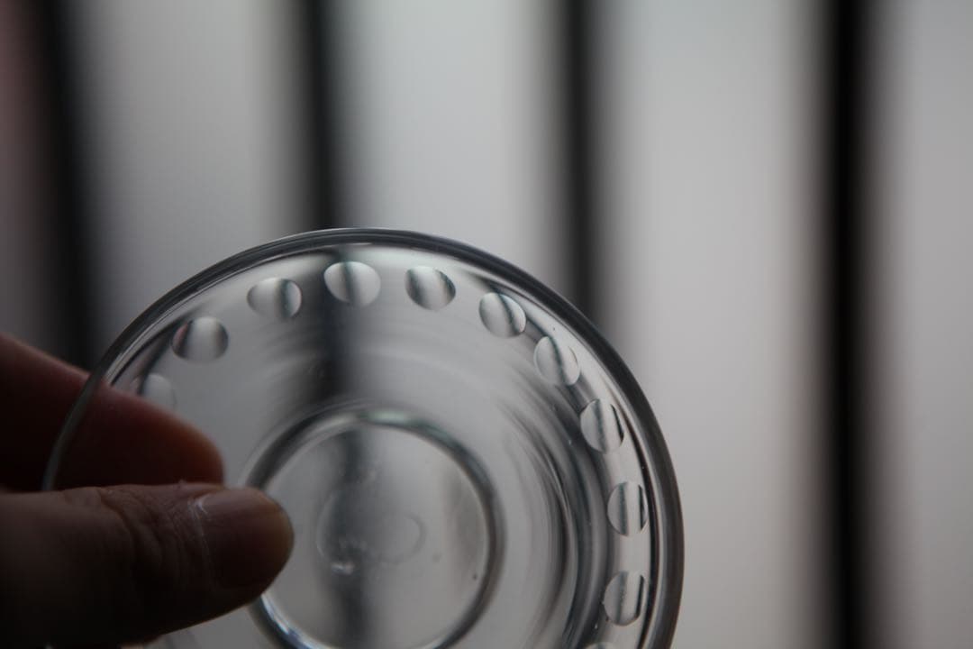 古道具　戦前　大正　昭和初期　蓋付ガラス碗　レア　B