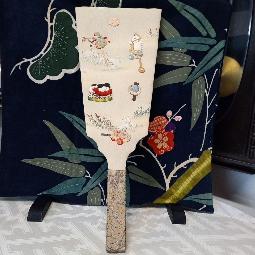 縮緬細工押絵、縁起物羽子板飾り