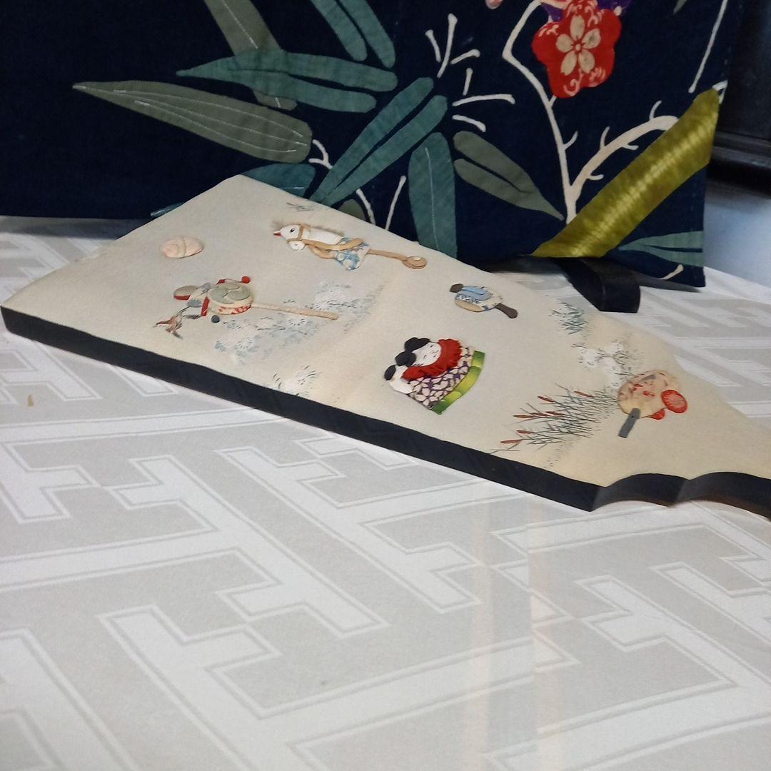 縮緬細工押絵、縁起物羽子板飾り